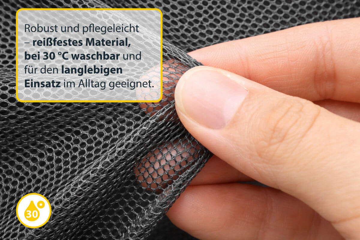 Schellenberg Moskitonetz anthrazit, reißfest und waschbar