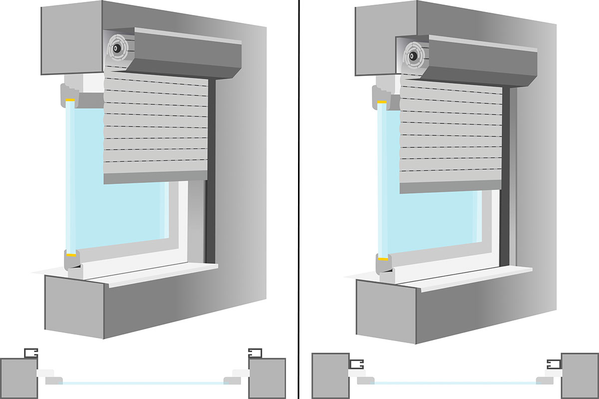 Vorbaurollladen-Set für Fenster, versch. Maße