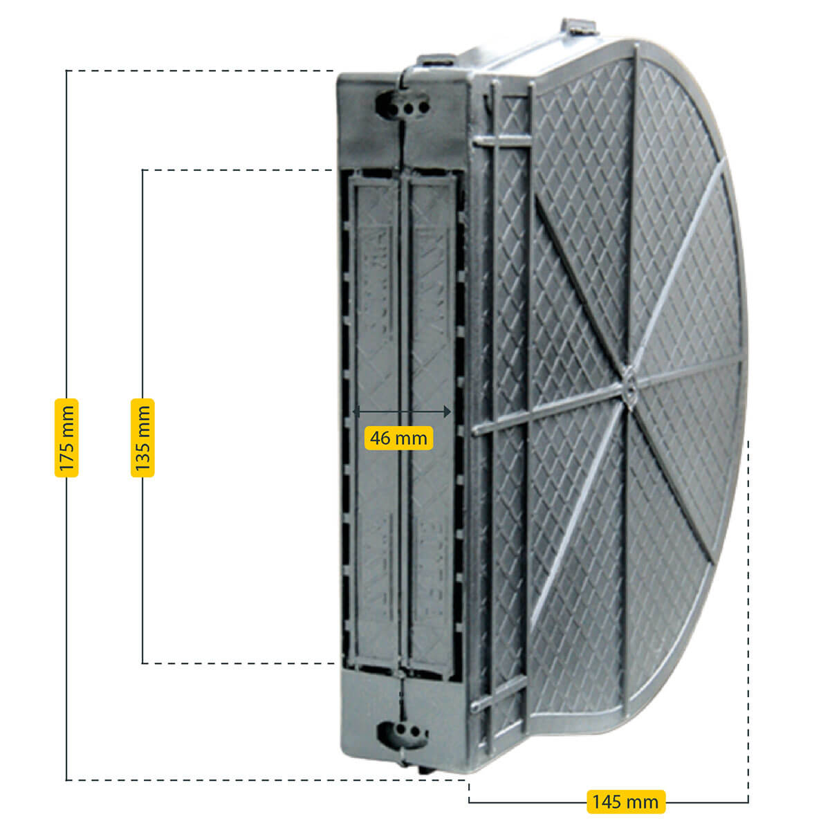 Mauerkasten Maxi PVC für Unterputz-Gurtwickler - versch. Größen