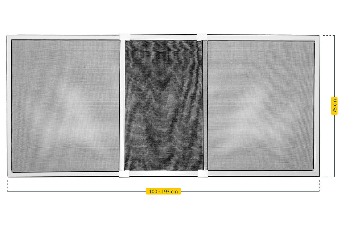 Insektenschutz-Schiebefenster 75-142 x 50 cm