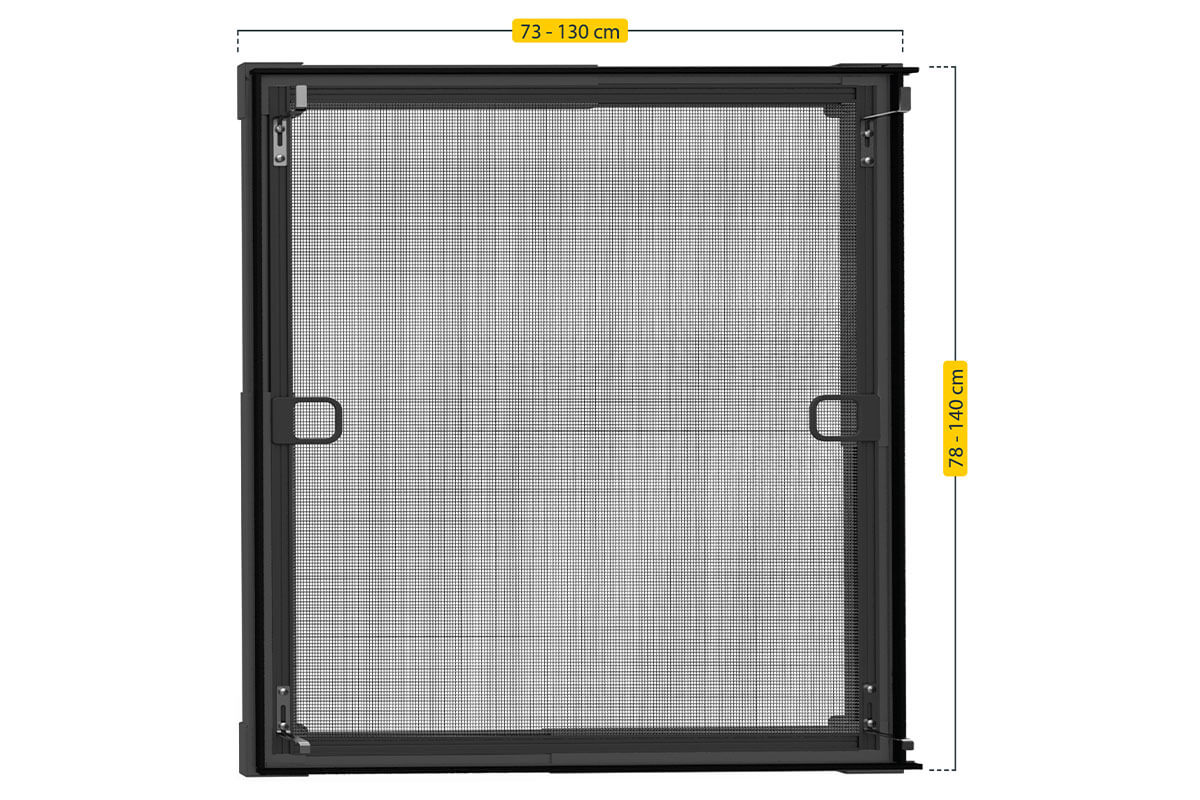 Fliegengitter-Teleskoprahmen Click & Protect, max. 130 x 140 cm, verschiedene Farben