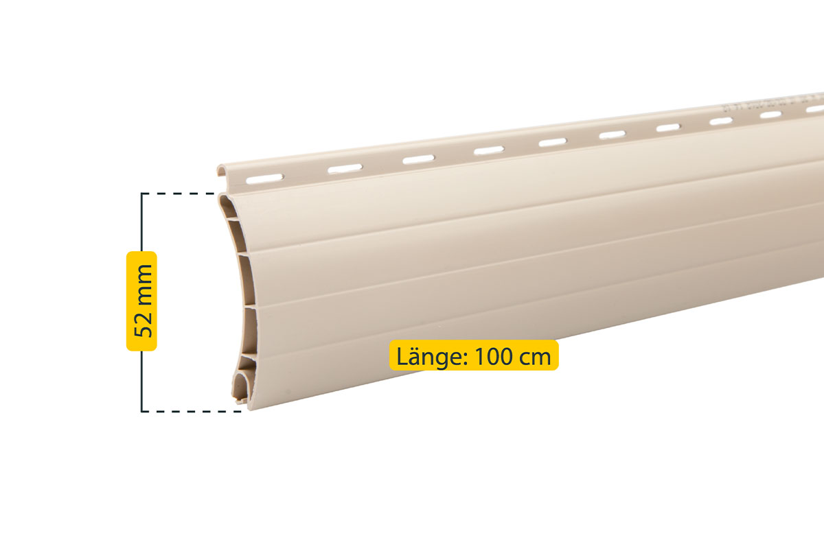 Rollladenprofil PVC Maxi - versch. Ausführungen