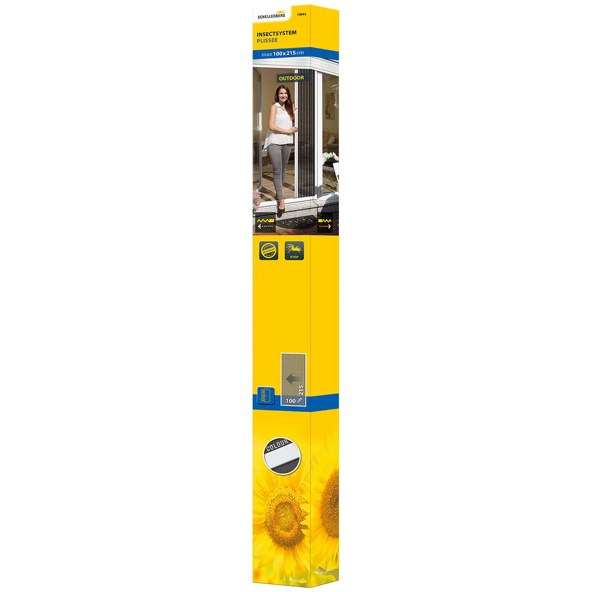 Insektenschutz-Plissee für Türen 100 x 215 cm Insektenschutz-Plissee für Türen 100 x 215 cm