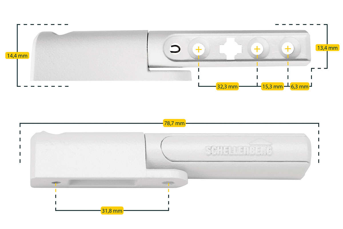 Zink-Scharnier-Set für System Plus/Premium - versch. Farben Zink-Scharnier-Set für System Plus/Premium - versch. Farben