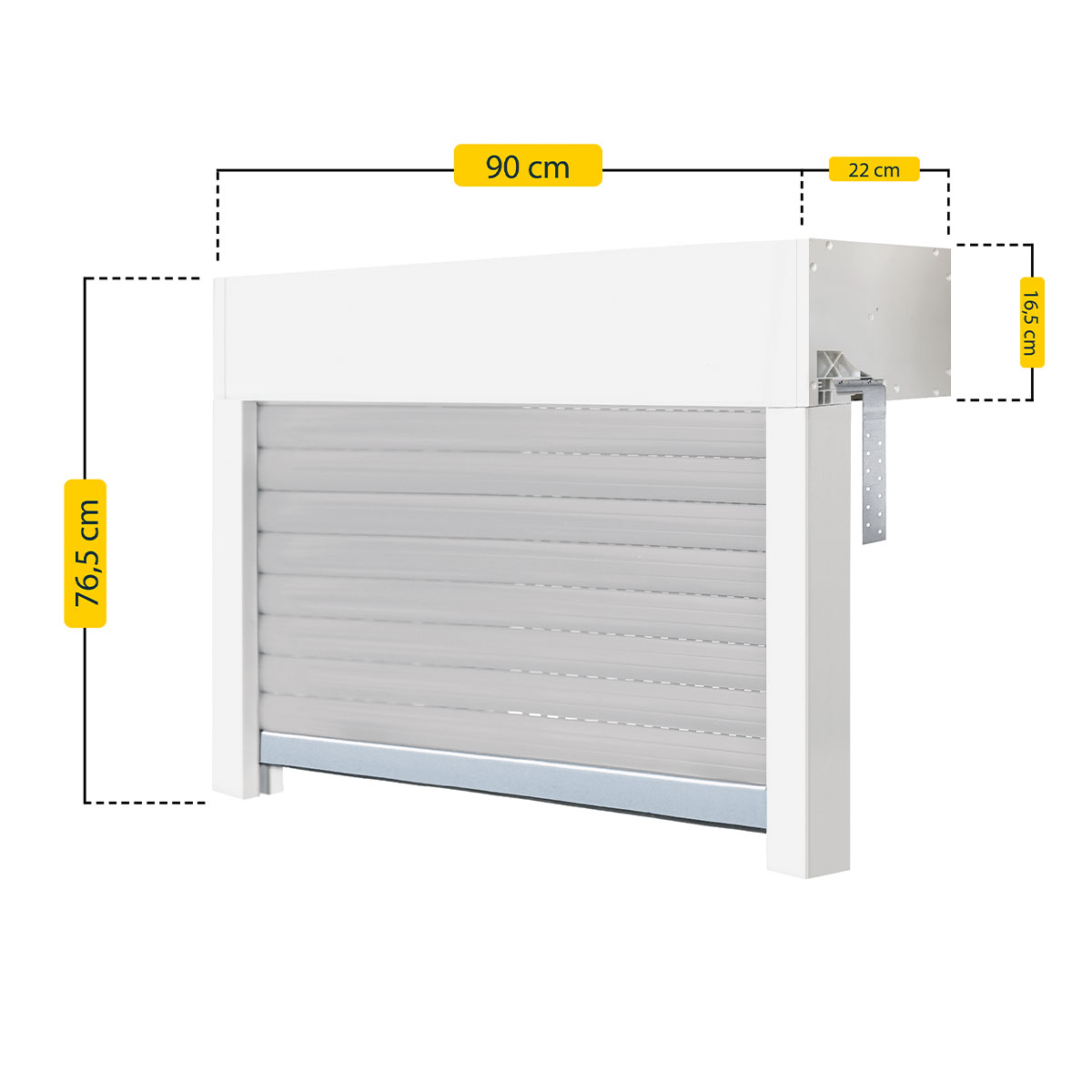 Aufsatzrollladen Komplett-Set für Fenster, 60 cm Höhe - versch. Breiten Aufsatzrollladen Komplett-Set für Fenster, 60 cm Höhe - versch. Breiten