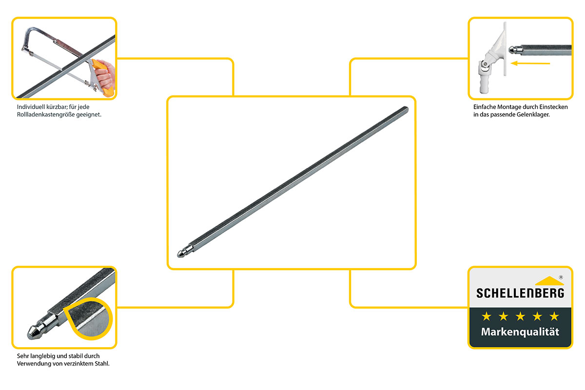 PVC Vierkant Stab in 10x10mm bis 40x40mm, grau oder weiß, 1000 oder 500mm